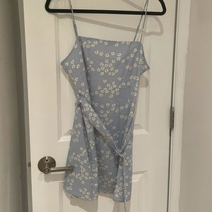 Zara Light Blue Dress with Belt